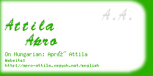 attila apro business card